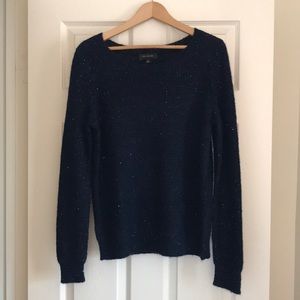 Navy blue pull over sweater